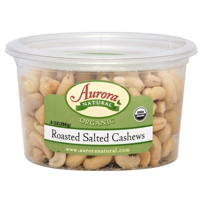 Aurora Natural Cashews Roasted Salted 12/9 OZ [UNFI #2289155] [ebt]