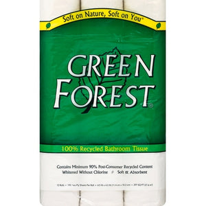 Green Forest Paper Towels 100% Recycled Two-Ply 8/12 PK [UNFI #0774331]