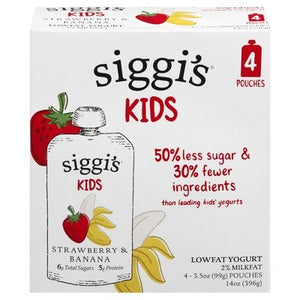 Siggis Yogurt Lowfat Strawberry & Banana Kids 6/4/3.5 OZ [UNFI #2518405] [ebt]