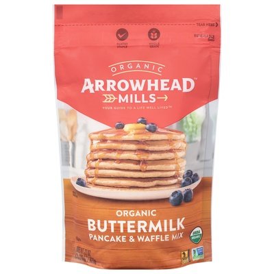 Arrowhead Mills Pancake & Waffle Mix Organic Buttermilk 6/22 OZ [UNFI #2867844] [ebt]