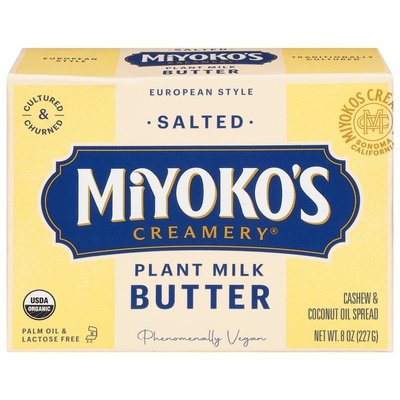 Miyokos Creamery Butter Plant Milk Salted European Style 6/8 OZ [UNFI #2239804] [ebt]