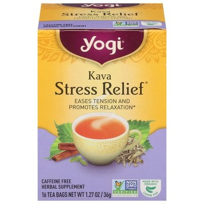 Yogi Herbal Supplement Caffeine Free Kava Tea Bags 6/16 Bag [UNFI #0355131] [ebt]