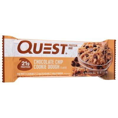 Quest Protein Bar Chocolate Chip Cookie Dough Flavor 12/2.12 OZ [UNFI-CARLISLE #1696145] [ebt]
