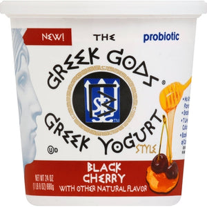 Greek Gods Yogurt Black Cherry with Honey Greek Style 6/24 OZ [UNFI #01619238] [ebt]