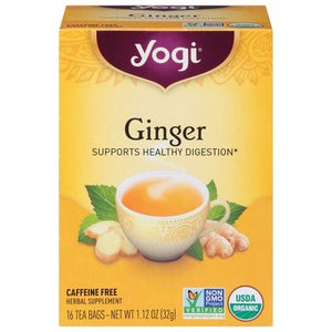 Yogi Herbal Supplement Caffeine Free Ginger Tea Bags 6/16 Bag [UNFI #0355115] [ebt]