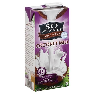 So Delicious Coconut Milk Beverage Unsweetened Vanilla 12/32 OZ [UNFI #1195858] [ebt]
