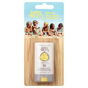 Baby Bum Sunscreen Face Stick Fragrance Free Spf 50 6/.45 OZ [UNFI-CARLISLE #2387389]