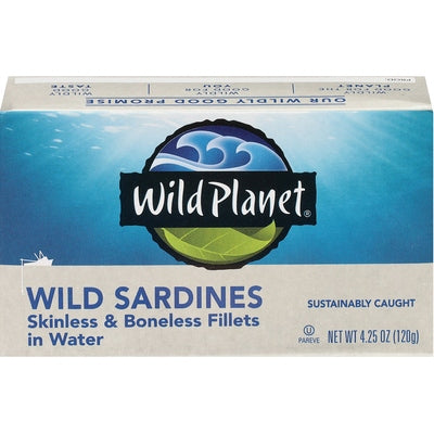Wild Planet Wild Sardines Skinless & Boneless Fillets 12/4.25 OZ [UNFI #01861640] [ebt]