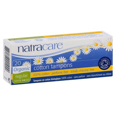 Natracare Tampons Cotton Organic Regular Normal 1/20 CT [UNFI-CARLISLE #939249]