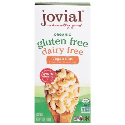 Jovial Vegan Mac Dairy Free Gluten Free Organic 12/6 OZ [UNFI #2962108] [ebt]