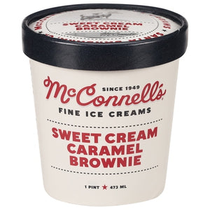 Mcconnells Ice Cream Sweet Cream Caramel Brownie 8/1 PINT [UNFI #02632164] [ebt]
