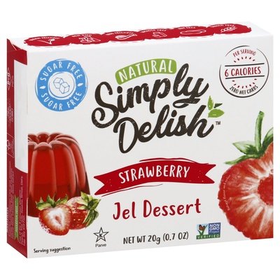 Simply Delish Jel Dessert Strawberry 6/.7 OZ [UNFI-CARLISLE #2030229] [ebt]