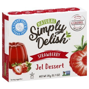 Simply Delish Jel Dessert Strawberry 6/.7 OZ [UNFI-CARLISLE #2030229] [ebt]