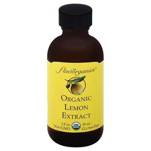 Flavorganics Lemon Extract Organic 1/2 OZ [UNFI-CARLISLE #987321] [ebt]