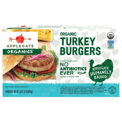 Applegate Farms Burgers Organic Turkey 12/16 OZ [UNFI #289074] [ebt]