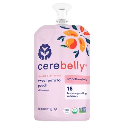Cerebelly Baby Puree Organic Sweet Potato Peach With Mango Smoothie-Style 6/4 OZ [UNFI-CARLISLE #2683357] [ebt]