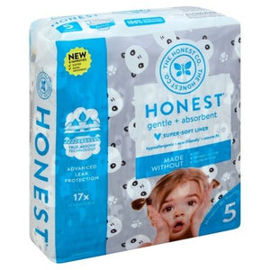 The Honest Company Diapers Gentle + Absorbent Pandas 5 (27+ Pounds) 1/20 CT [UNFI-CARLISLE #2303014]