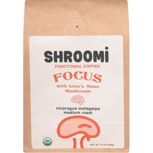 Shroomi Coffee Functional Nicaragua Matagalpa Medium Roast Focus 6/12 OZ [UNFI #02816403] [ebt]