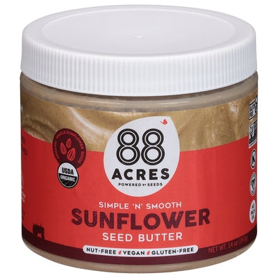88 Acres Seed Butter Sunflower Simple 'N' Smooth 6/14 OZ [UNFI #02283661] [ebt]