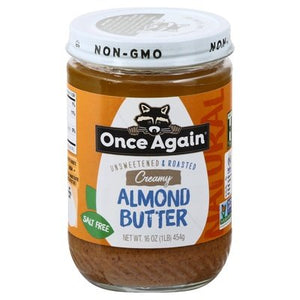 Once Again Almond Butter Unsweetened & Roasted Creamy 6/16 OZ [UNFI #2615185] [ebt]