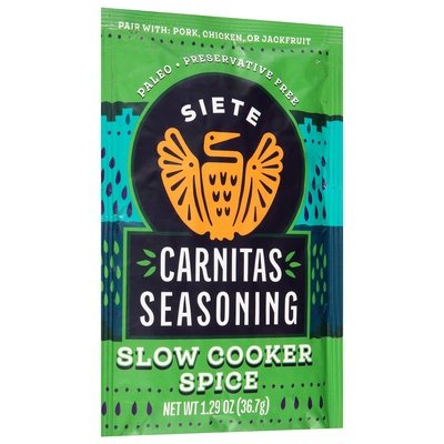 Siete Carnitas Seasoning Slow Cooker Spice 12/1.29 OZ [UNFI #2675106] [ebt]