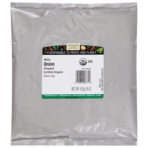 Frontier Nat Prod Co-Op Onion White Chopped 1LB [UNFI-CARLISLE #478370] [ebt]