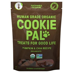Cookie Pal Dog Biscuits Human Grade Organic Pumpkin & Chia Recipe 4/10 OZ [UNFI #2904258]