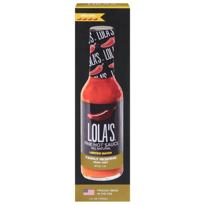 Lolas Hot Sauce Fine Family Reserve Very Hot 12/5 OZ [UNFI #03043304] [ebt]