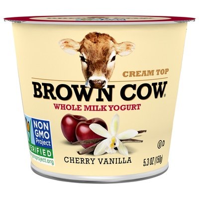 Brown Cow Yogurt Whole Milk Cherry Vanilla 12/5.3 OZ [UNFI #2068674] [ebt]