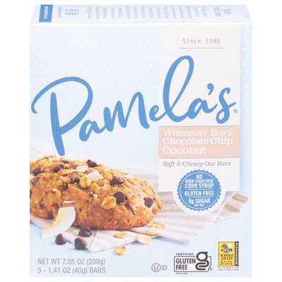 Pamelas Oat Bars Soft & Chewy Chocolate Chip Coconut 6/5/1.41Z [UNFI #0429613] [ebt]
