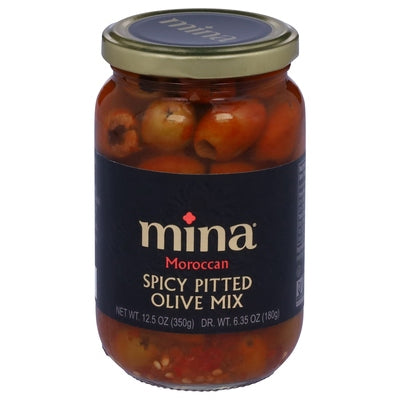 Mina Olive Mix Spicy Pitted Moroccan 6/12.5 OZ [UNFI #2945160] [ebt]