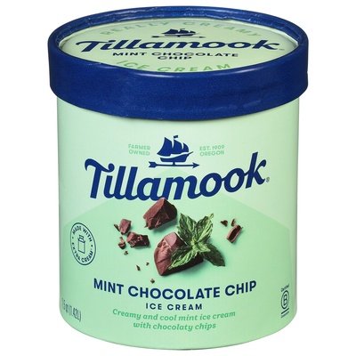 Tillamook Ice Cream Mint Chocolate Chip 6/1.5 QT [UNFI #2685774] [ebt]
