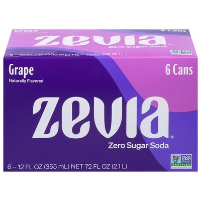 Zevia Soda Zero Sugar Grape 4/6/12 OZ [UNFI #2980522] [ebt]