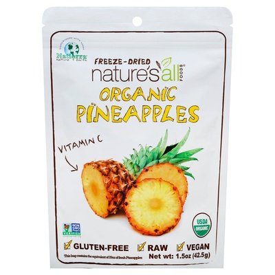 Natierra Pineapples Organic Freeze-Dried 12/1.5 OZ [UNFI #925883] [ebt]