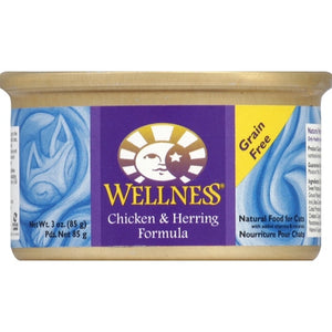 Wellness Food for Cats Natural Chicken & Herring Formula 24/3 OZ [UNFI #0604579]