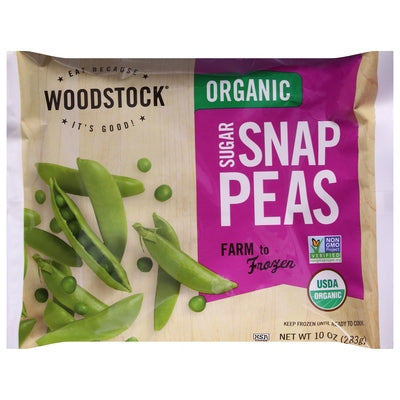 Woodstock Snap Peas Organic Sugar 12/10 OZ [UNFI #723270] [ebt]