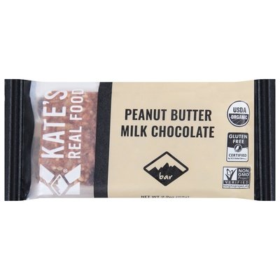 Kates Real Food Bar Peanut Butter Milk Chocolate 12/2.2 OZ [UNFI-CARLISLE #2337939] [ebt]