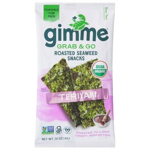 Gimme Seaweed Snacks Roasted Teriyaki Grab & Go Portable Slim Pack 30/.14 OZ [UNFI #2945624] [ebt]