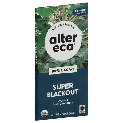 Alter Eco Dark Chocolate Super Blackout 90% Cacao 12/2.65 OZ [UNFI-CARLISLE #2058923] [ebt]