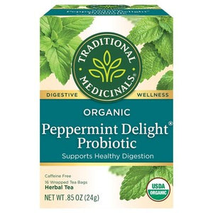 Traditional Medicinals Herbal Tea Organic Peppermint Delight Probiotic Tea Bags 6/16 BAG [UNFI #2243798] [ebt]