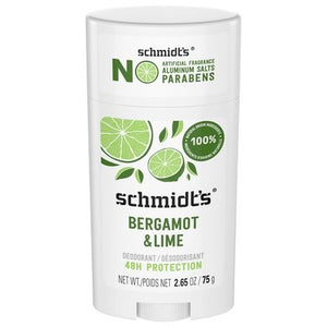 Schmidts Deodorant 48h Protection Bergamot & Lime 2.65 OZ [UNFI #2395473] T