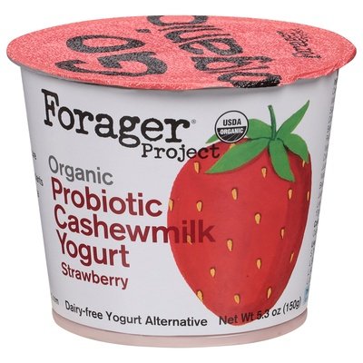 Forager Project Cashewmilk Yogurt Organic Strawberry Probiotic 6/5.3 OZ [UNFI #2601664] [ebt]