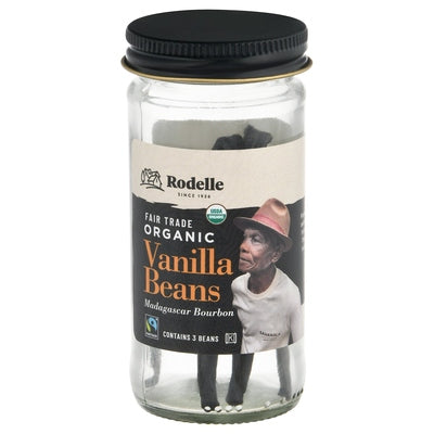 Rodelle Vanilla Beans Organic Madagascar Bourbon 6/3 CT [UNFI #02627479] [ebt]