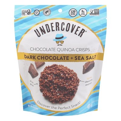 Undercover Chocolate Quinoa Crisps Dark Chocolate + Sea Salt 12/2 OZ [UNFI #2218667] [ebt]