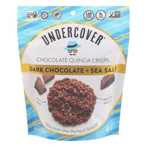 Undercover Chocolate Quinoa Crisps Dark Chocolate + Sea Salt 12/2 OZ [UNFI #2218667] [ebt]