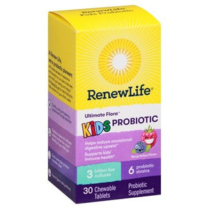 Renew Life Probiotic Ultimate Flora Chewable Tablets Berry-Licious Flavor Kids 1/30 CHEW [UNFI #2148427]