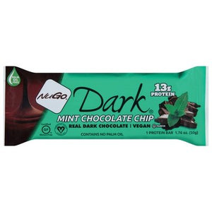 Nugo Protein Bar Mint Chocolate Chip 12/1.76 OZ [UNFI-CARLISLE #474593] [ebt]