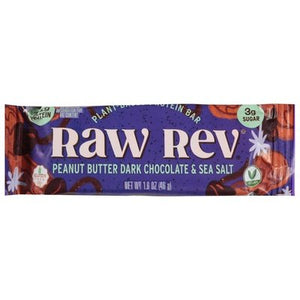 Raw Revolution Protein Bar Plant-Based Peanut Butter Dark Chocolate & Sea Salt 12/1.6 OZ [UNFI-CARLISLE #1624311] [ebt]