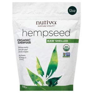 Nutiva Hempseed Organic Raw Shelled 12 OZ [UNFI-CARLISLE #1514538] [ebt]