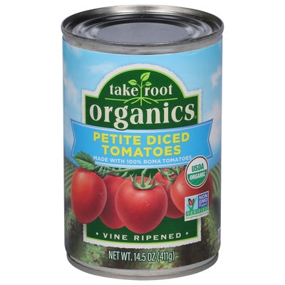 Take Root Organics Tomatoes Petite Diced 12/14.5 OZ [UNFI #3017407] [ebt]